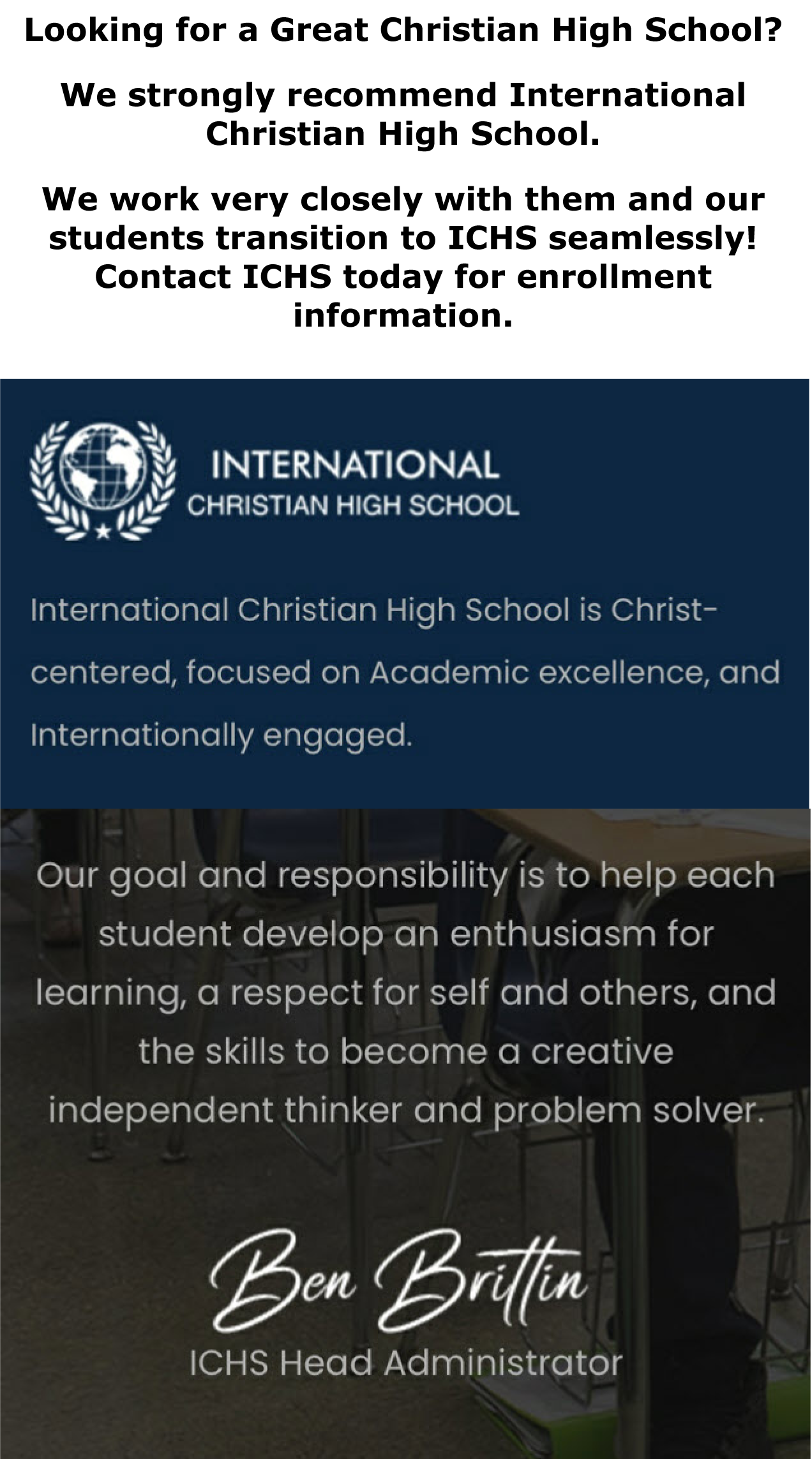 International Christian High School